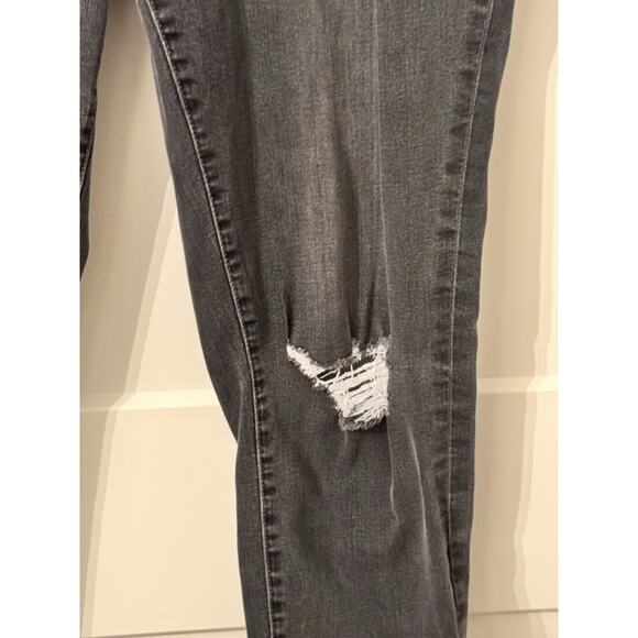 Jag Jeans Plus Sz 18W Black Stretch Denim Girlfriend Raw Edge Ankles Retro Boho - Picture 4 of 11
